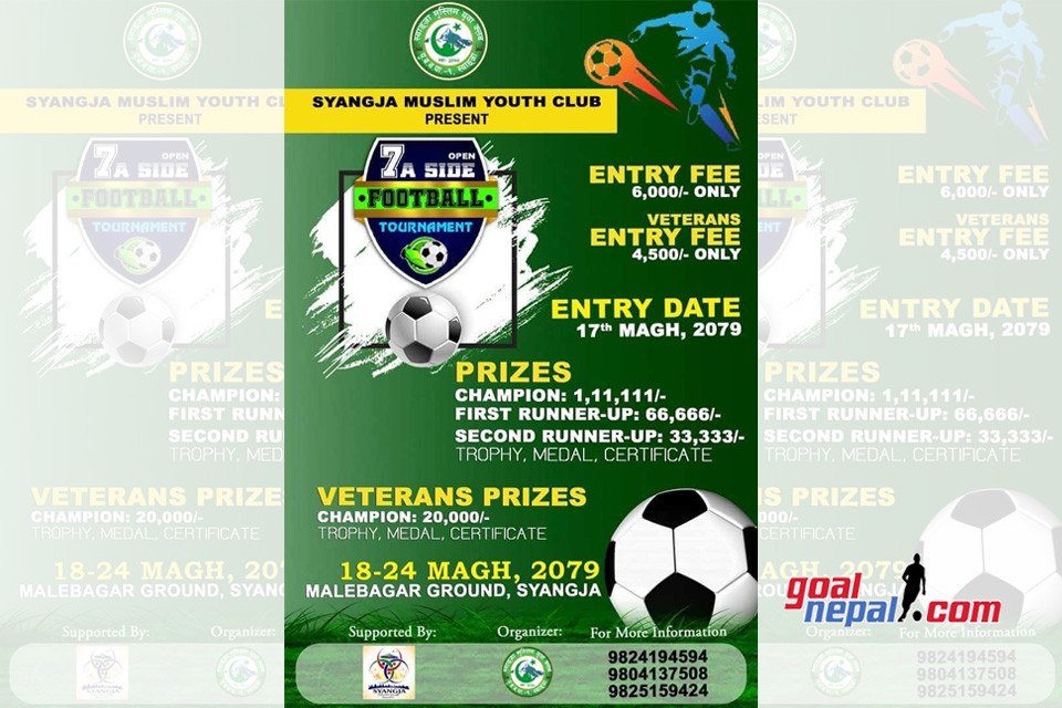 स्याङजामा खुला तथा भेट्रान फुटबल प्रतियोगिता हुँदै